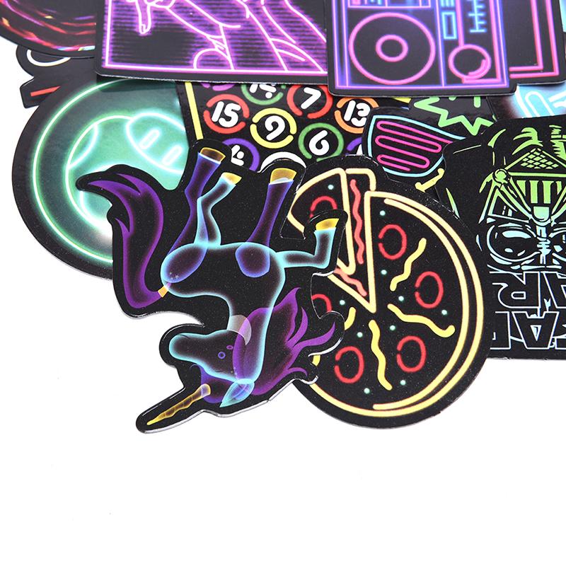 Detail Graffiti Neon Stiker 50 Pcs Stiker Nomer 20