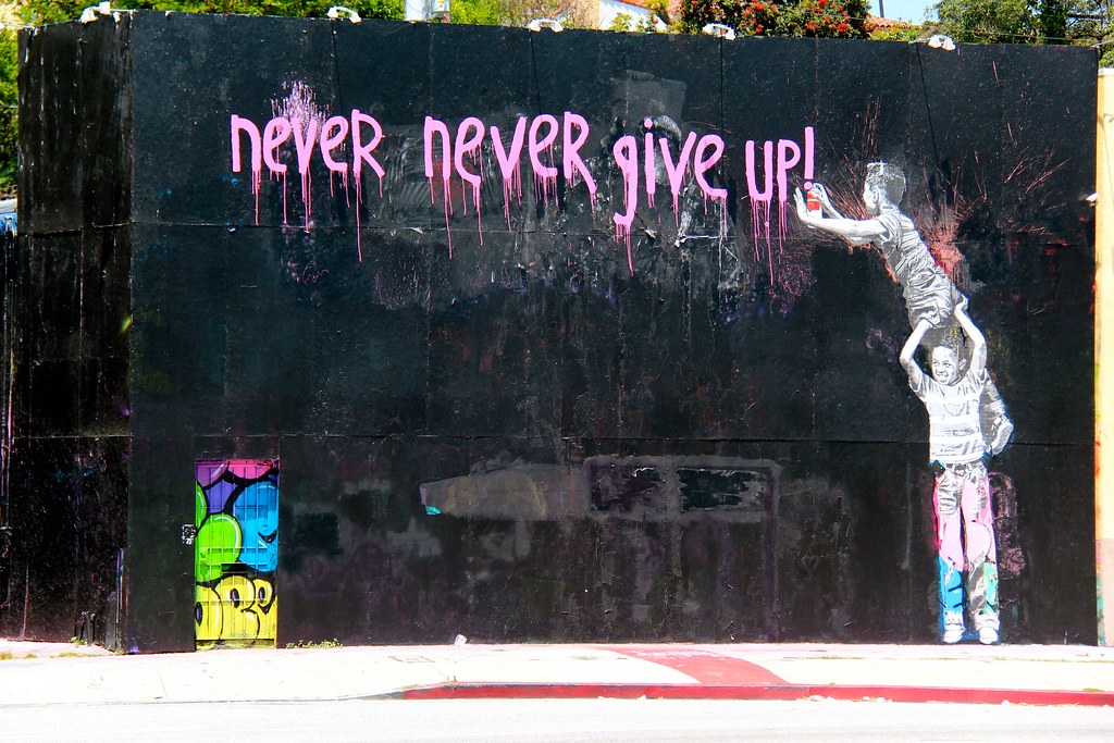 Detail Graffiti Never Give Up Nomer 26