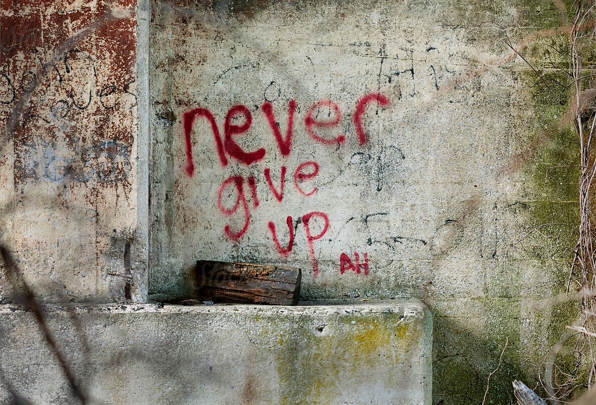 Detail Graffiti Never Give Up Nomer 44