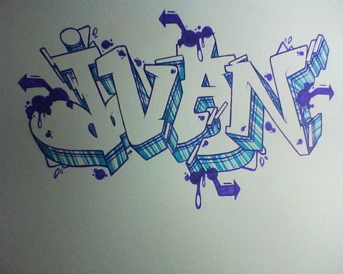Detail Graffiti Nombre Ivan Nomer 5