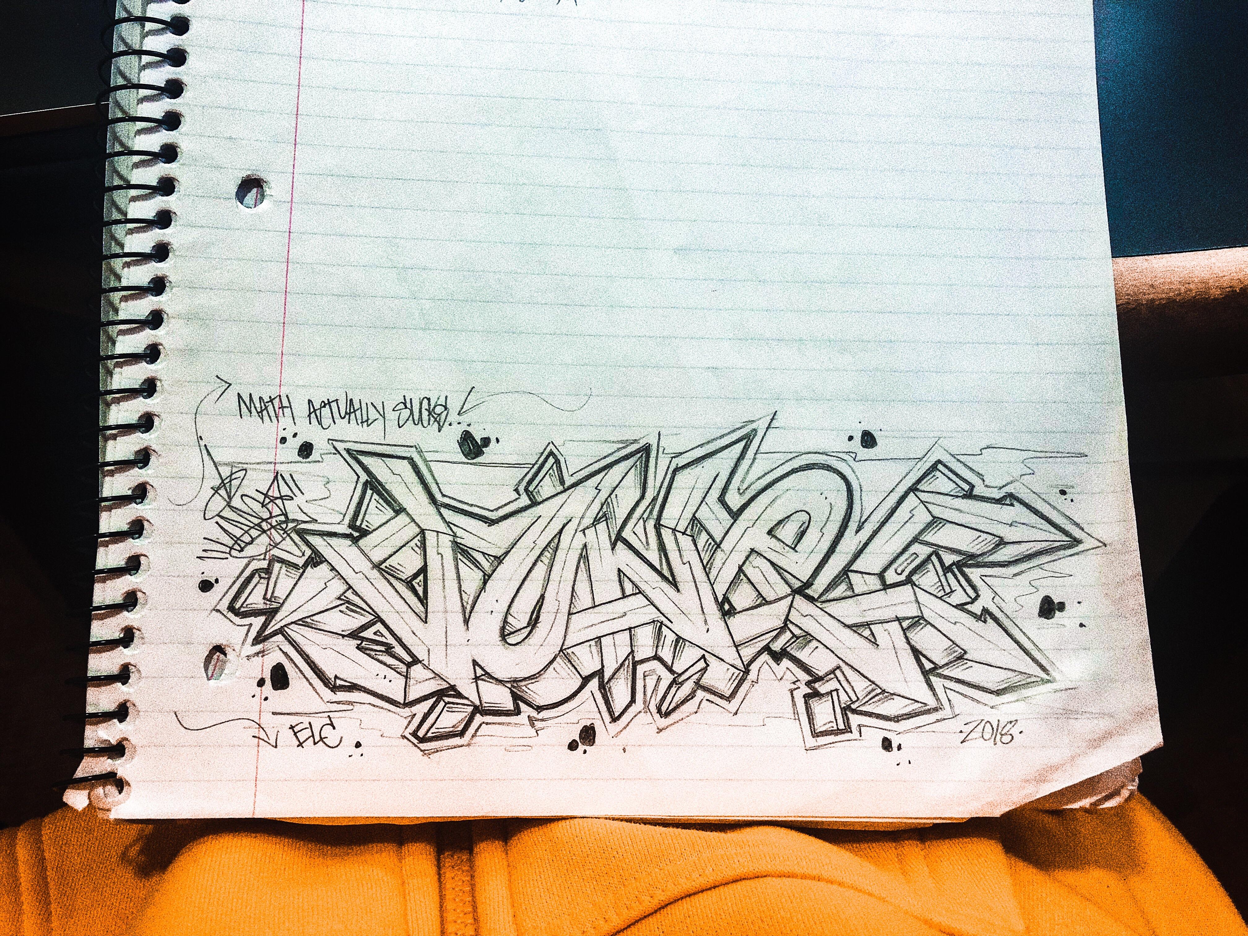 Detail Graffiti Notebook Nomer 19