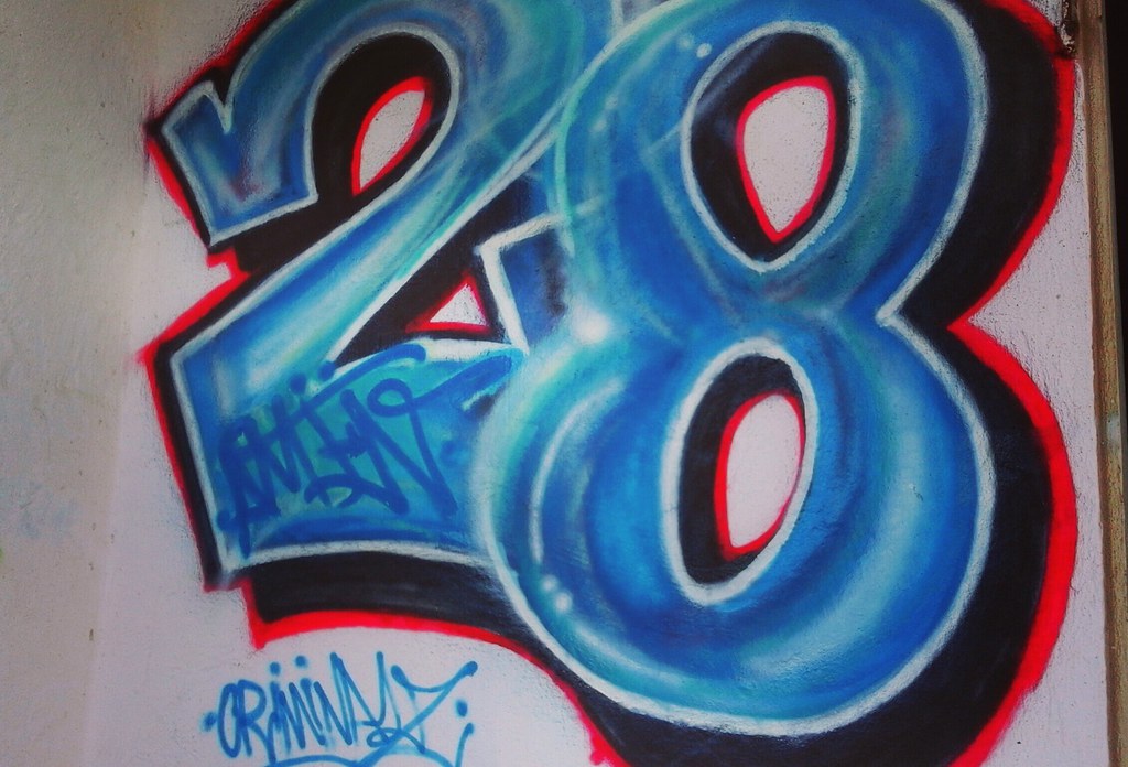 Detail Graffiti Number 28 Nomer 44