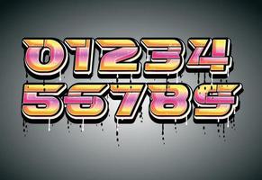 Detail Graffiti Number 3d Nomer 41