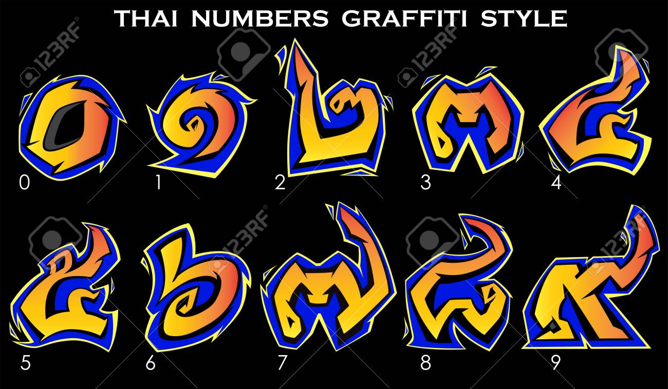 Detail Graffiti Number 9 Nomer 39