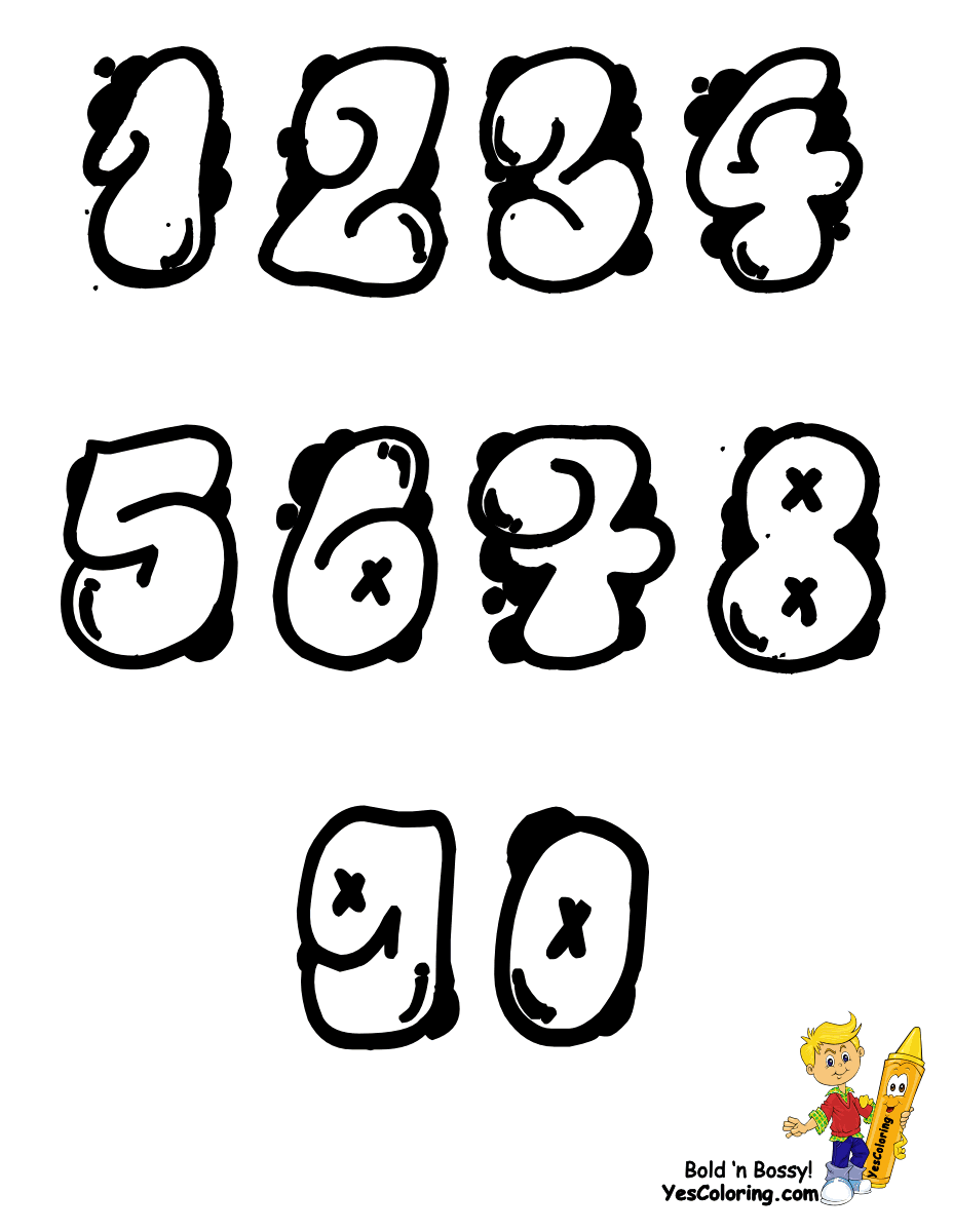 Detail Graffiti Numbers Nomer 3