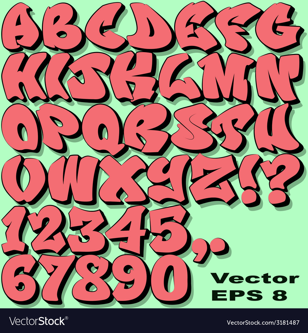 Detail Graffiti Numbers Creator Nomer 9