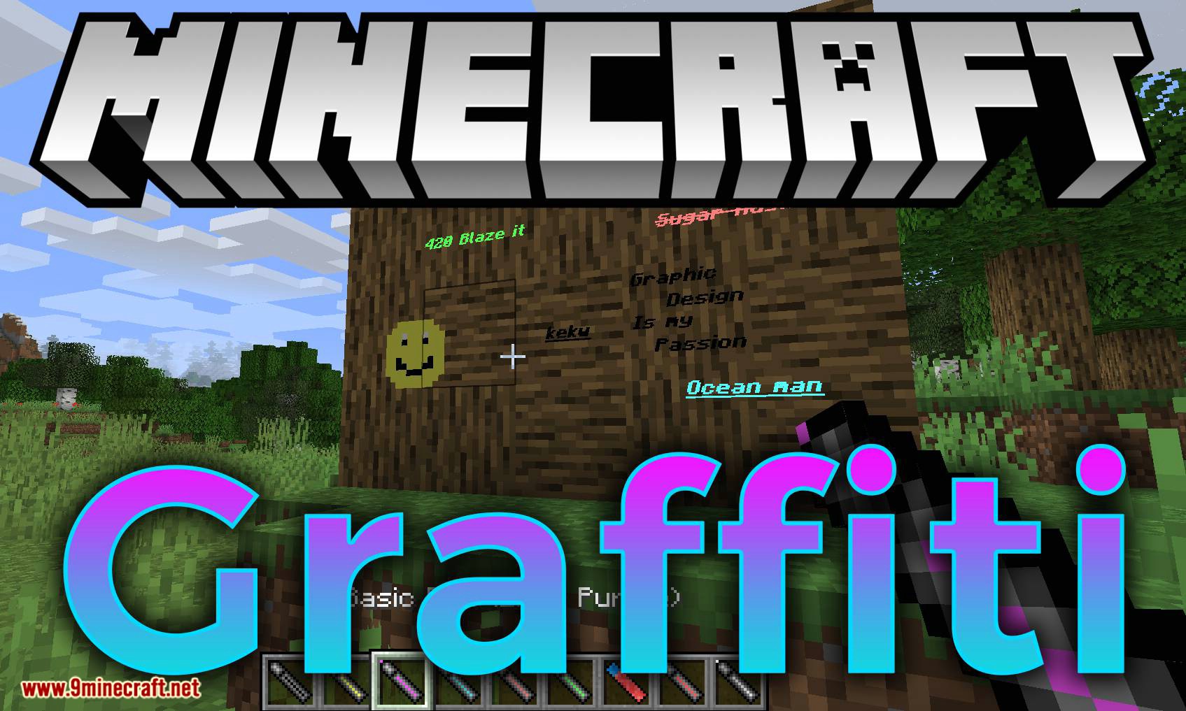 Detail Graffiti On Minecraft Nomer 6