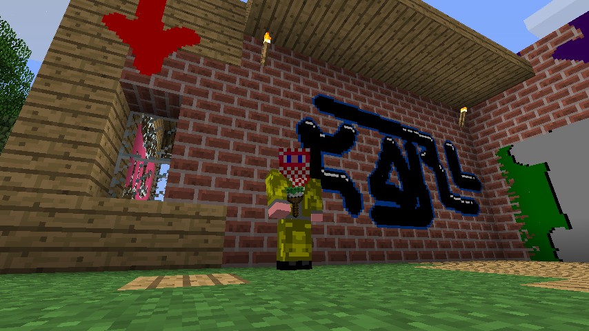 Detail Graffiti On Wall Minecraft Nomer 6