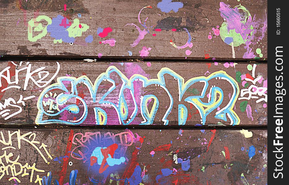 Detail Graffiti On Wood Nomer 14