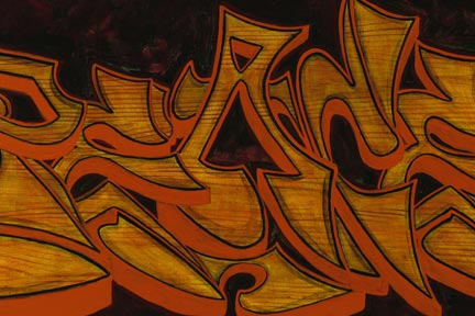 Detail Graffiti On Wood Nomer 9