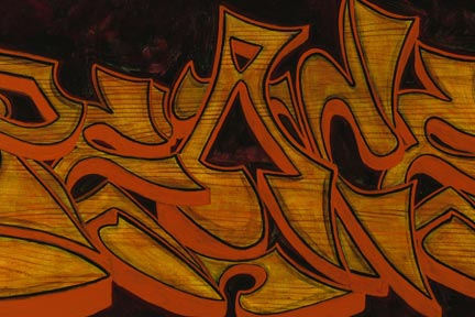 Detail Graffiti On Wood Nomer 9