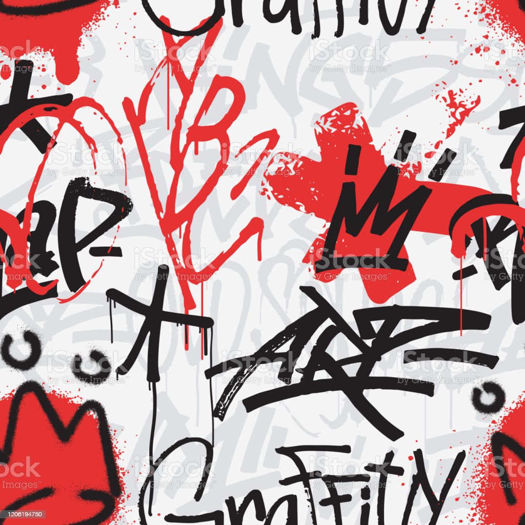 Detail Graffiti Paint Splatter Pattern Nomer 31