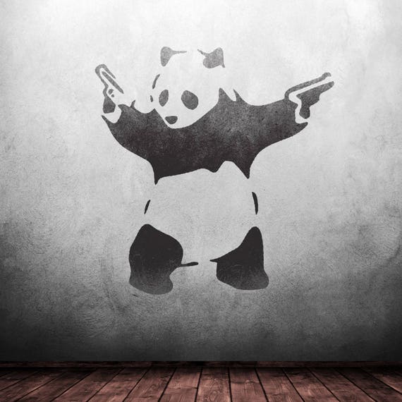 Detail Graffiti Panda Stencil Nomer 2