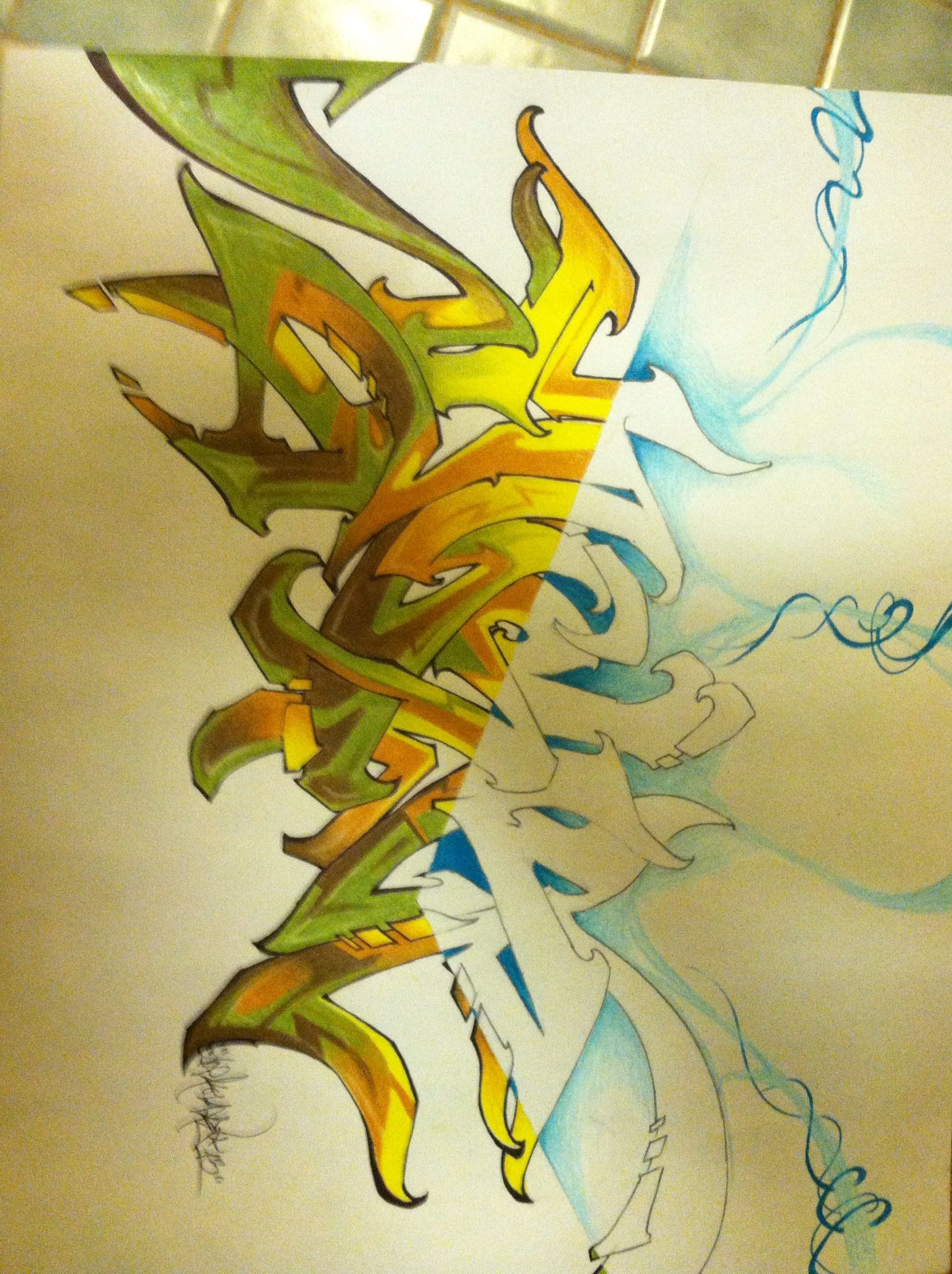 Detail Graffiti Pencil Color Nomer 4