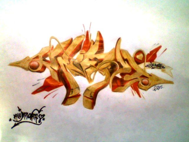 Detail Graffiti Pencil Color Nomer 30