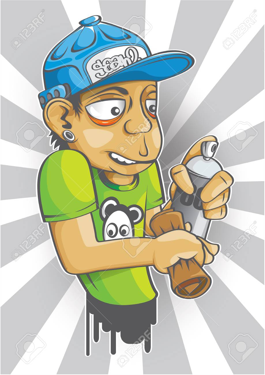 Detail Graffiti People Vector Nomer 17