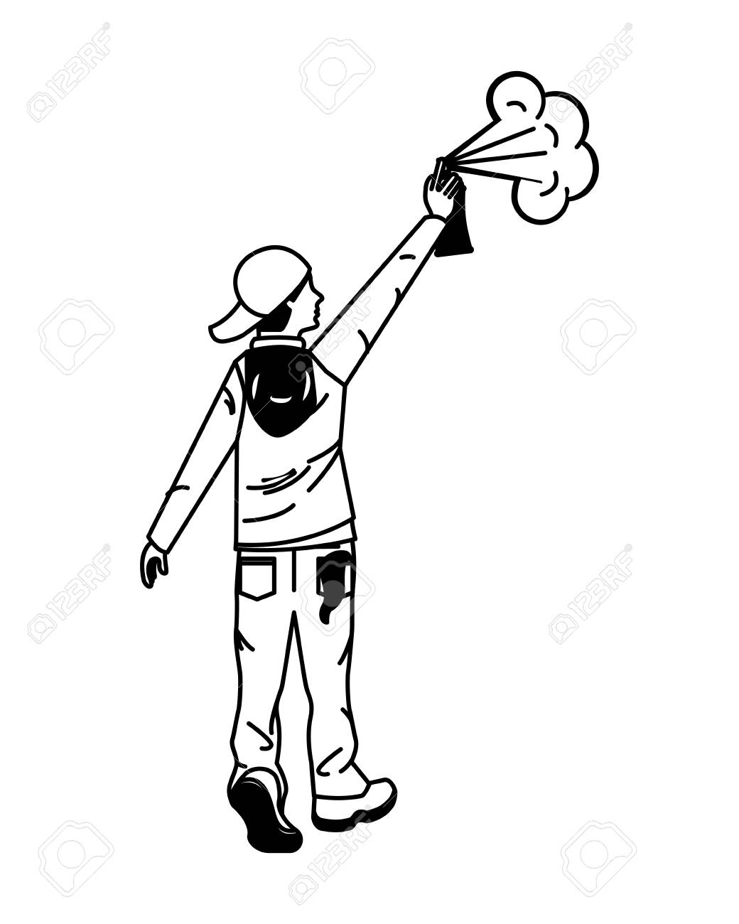 Detail Graffiti People Vector Nomer 19