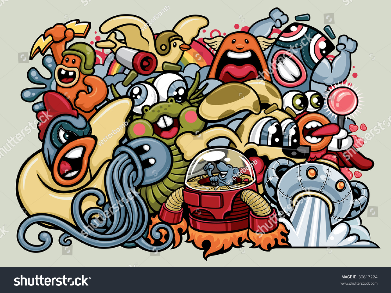 Detail Graffiti People Vector Nomer 43