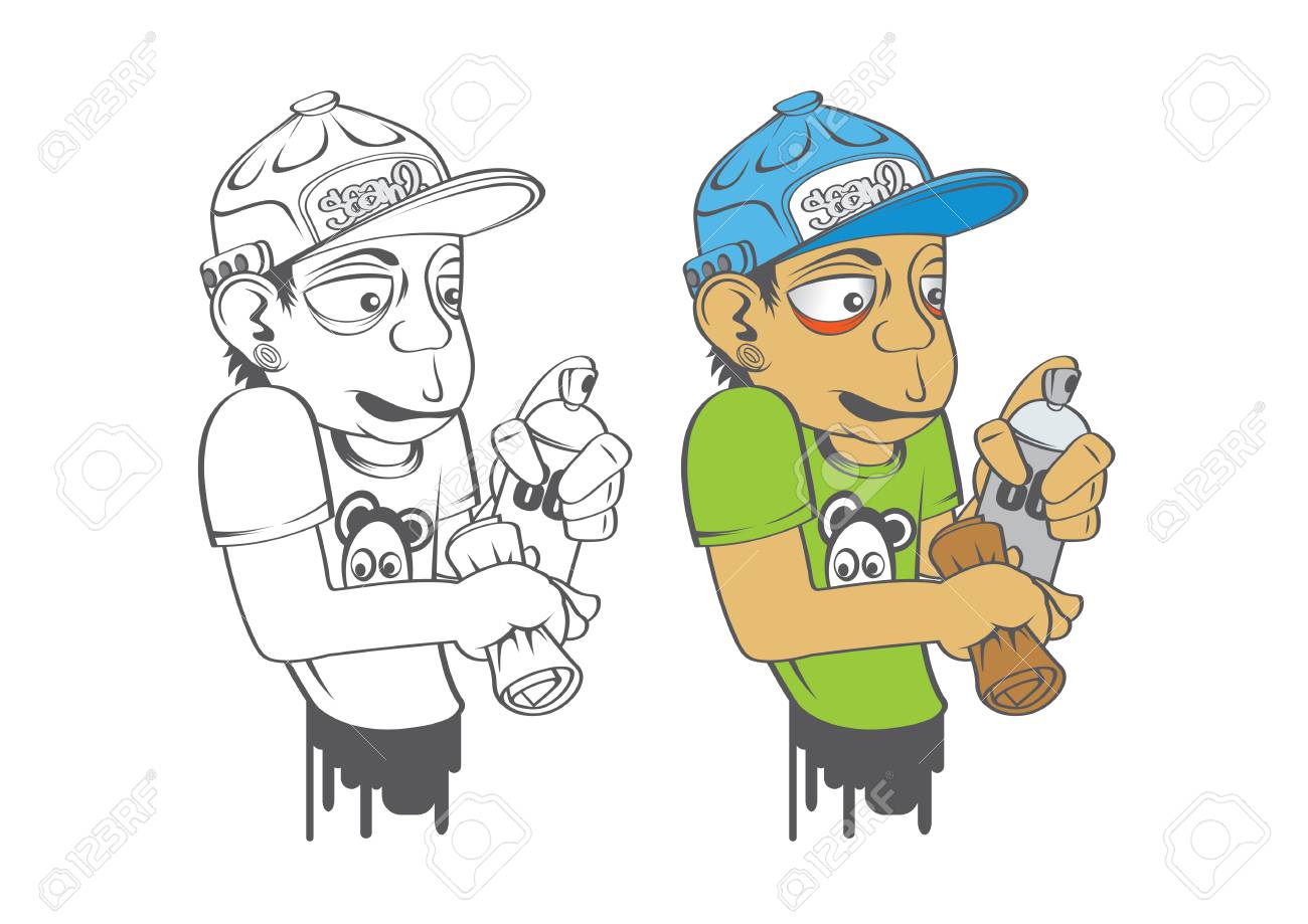Detail Graffiti People Vector Nomer 9