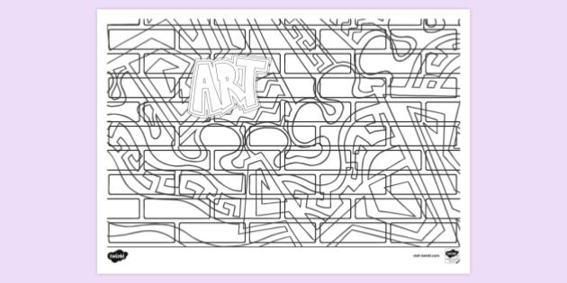 Detail Graffiti Pictures To Colour In Nomer 34