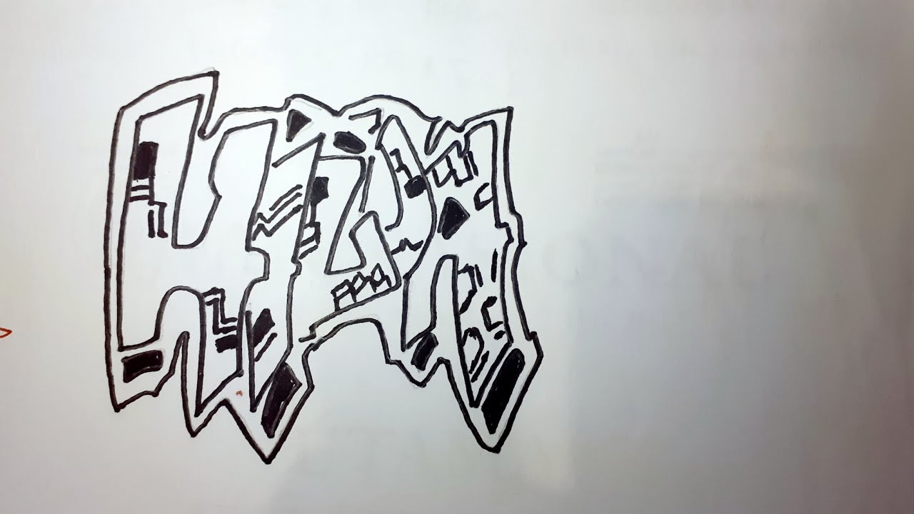 Detail Graffiti Pilox Abjad Nomer 43