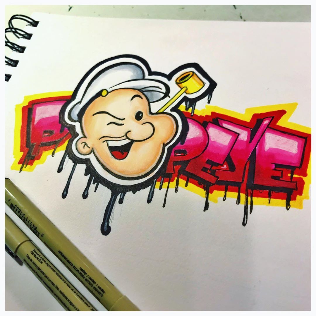 Detail Graffiti Popeye Nomer 29