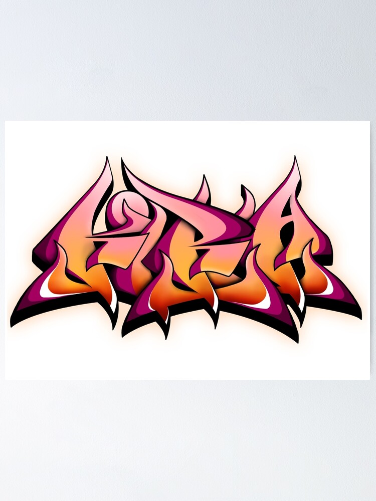 Detail Graffiti Poster Name Nomer 24