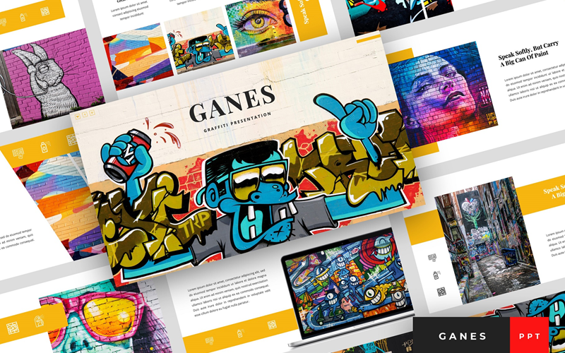 Detail Graffiti Powerpoint Themes Nomer 5