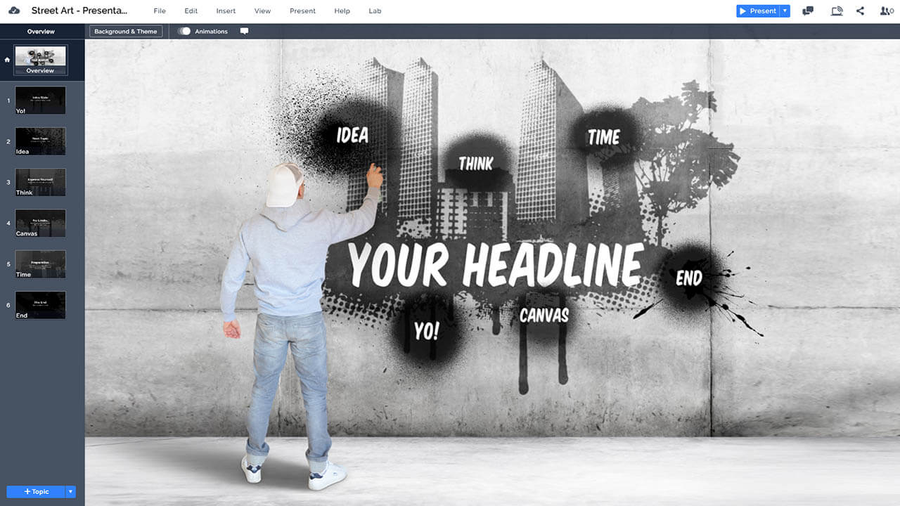 Detail Graffiti Powerpoint Themes Nomer 7