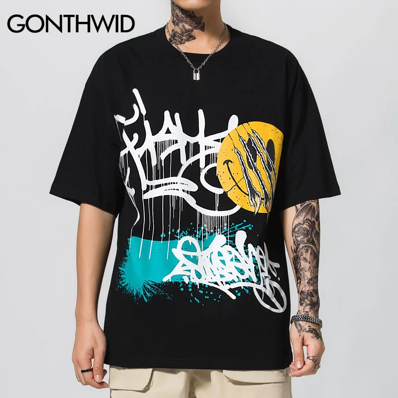 Detail Graffiti Print Tees Nomer 25