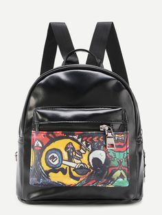 Detail Graffiti Priny Pu Backpack Nomer 10