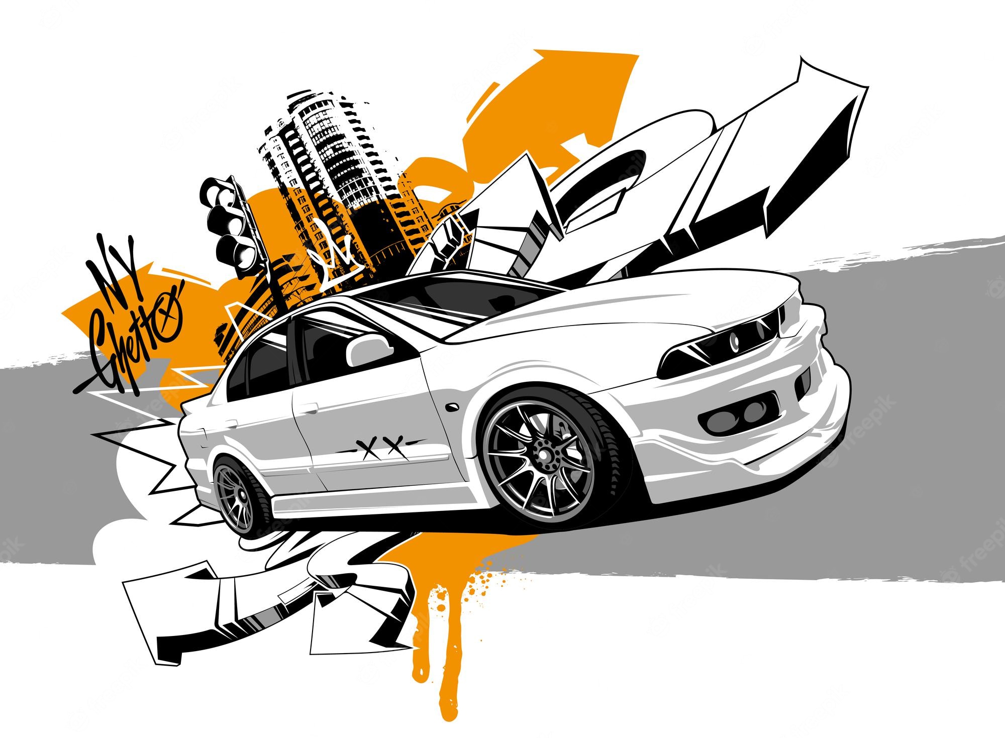 Detail Graffiti Racecar Cartoon Nomer 7