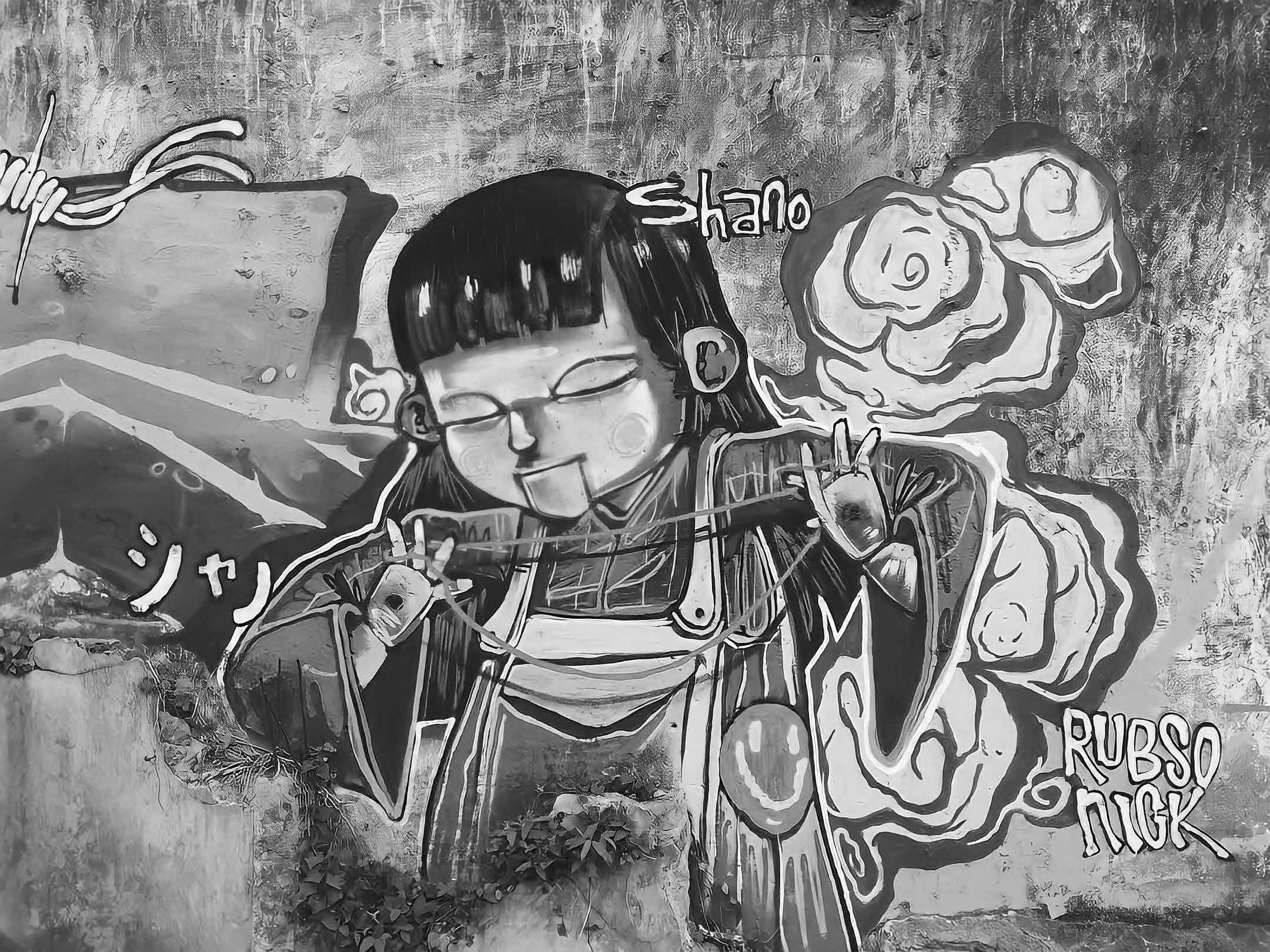 Graffiti Realis Hitam Poutih - KibrisPDR