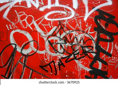 Detail Graffiti Red Black Nomer 20