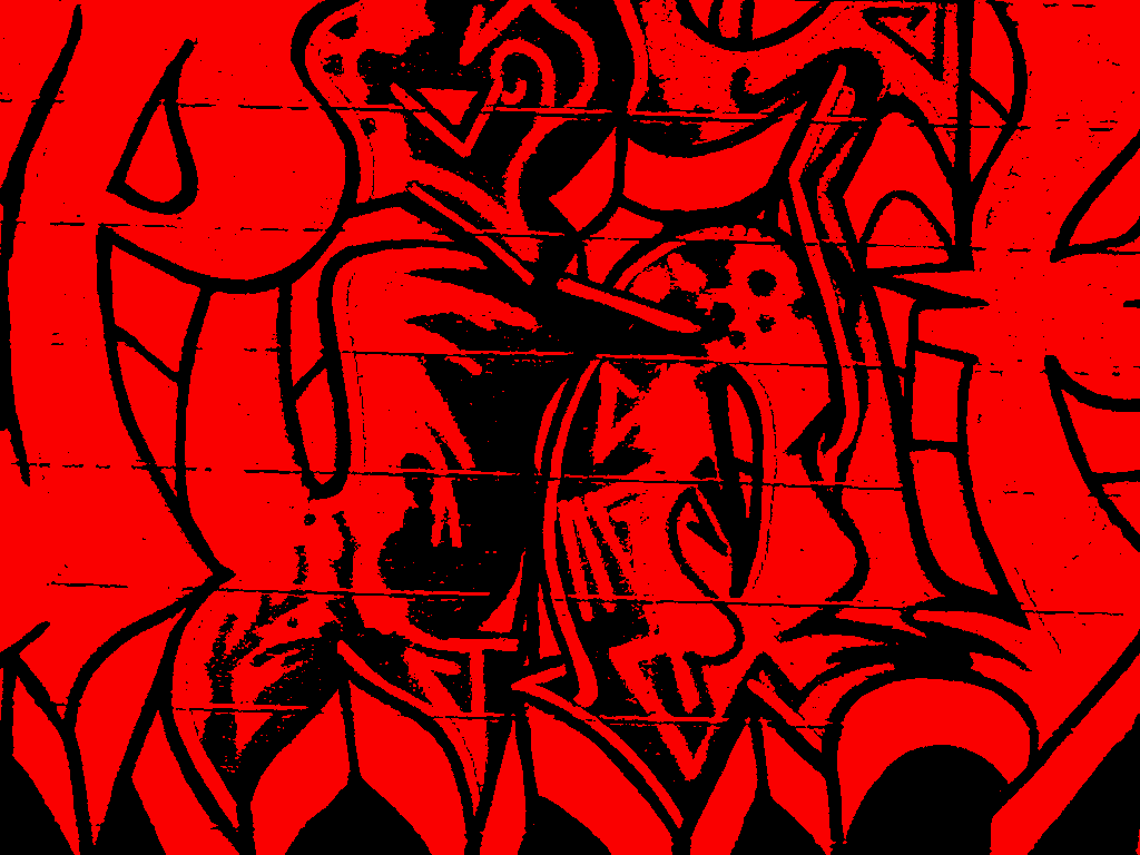 Detail Graffiti Red Black Nomer 29