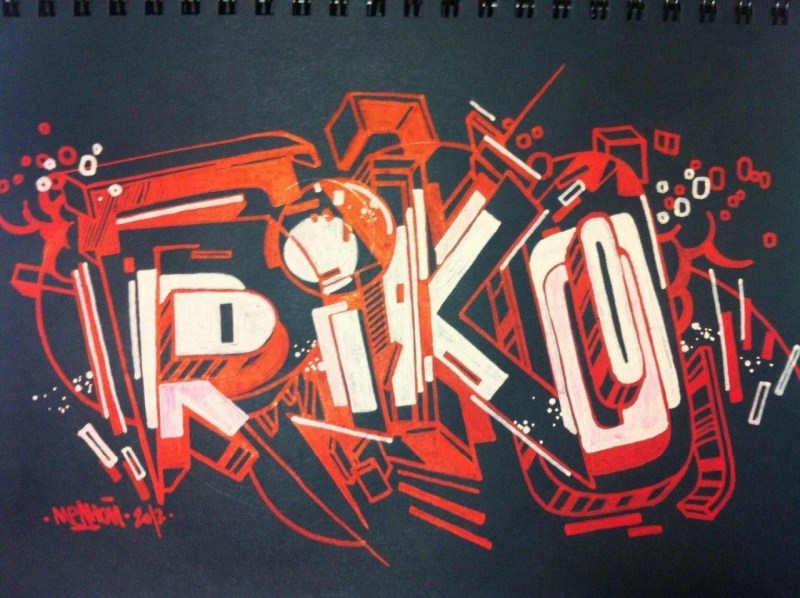 Detail Graffiti Riko Nomer 4