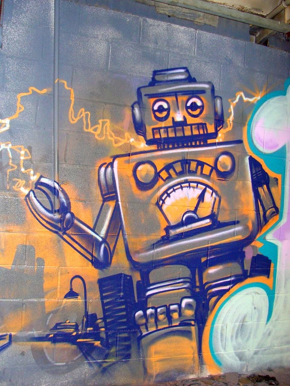 Detail Graffiti Robot Characters Nomer 9