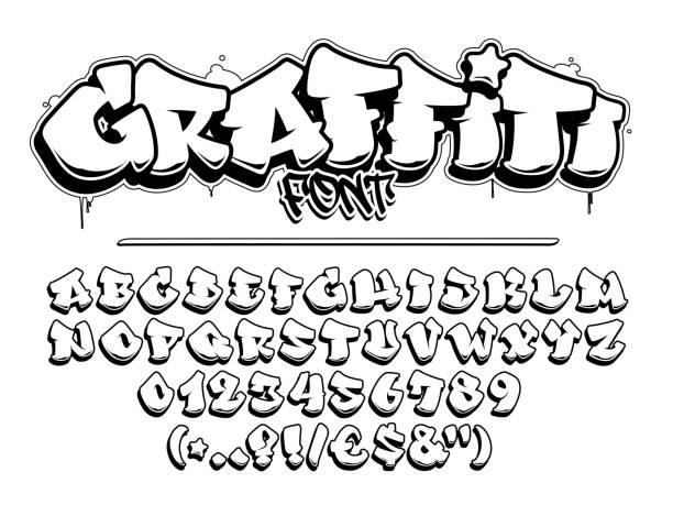 Detail Graffiti Sambung B Nomer 4