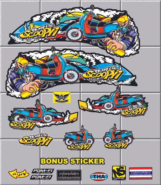 Detail Graffiti Scoopy Nomer 30