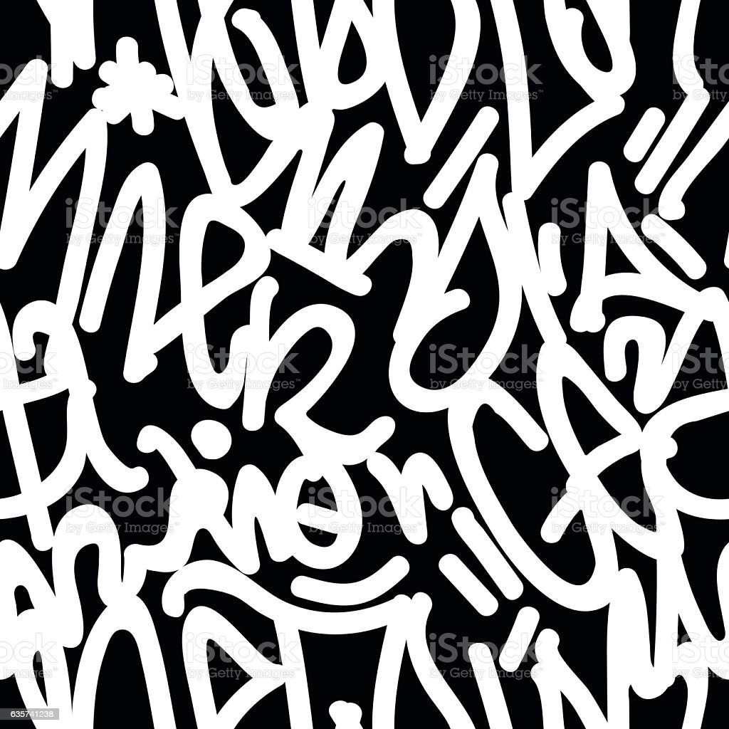 Detail Graffiti Seamless Black White Free Nomer 10