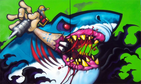 Graffiti Shark Fish - KibrisPDR