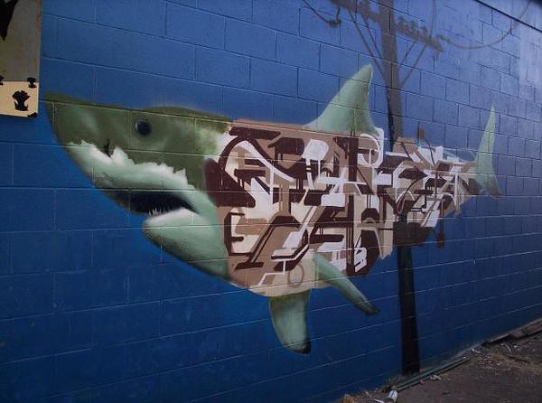 Detail Graffiti Shark Fish Nomer 24