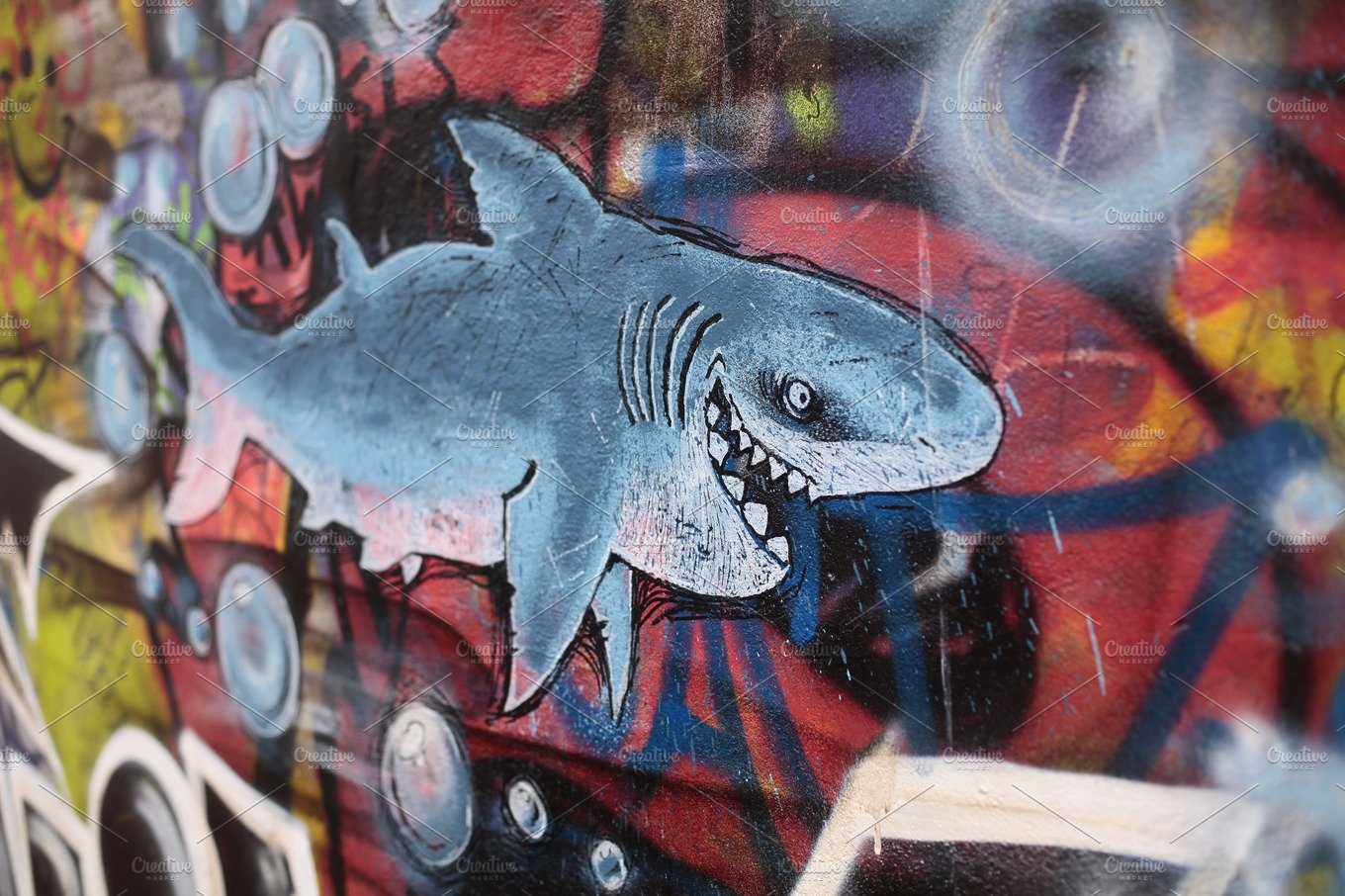 Detail Graffiti Shark Fish Nomer 44
