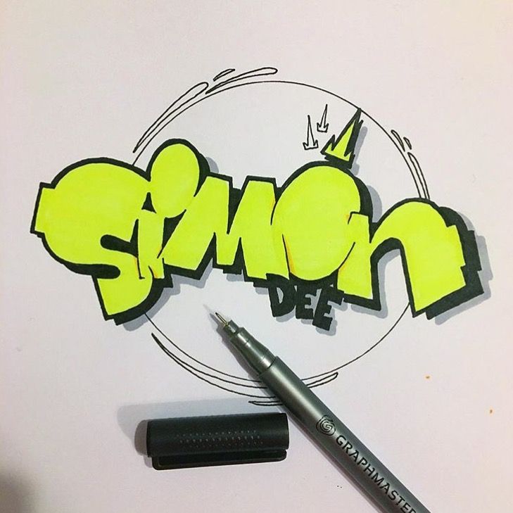 Detail Graffiti Simon Nomer 5