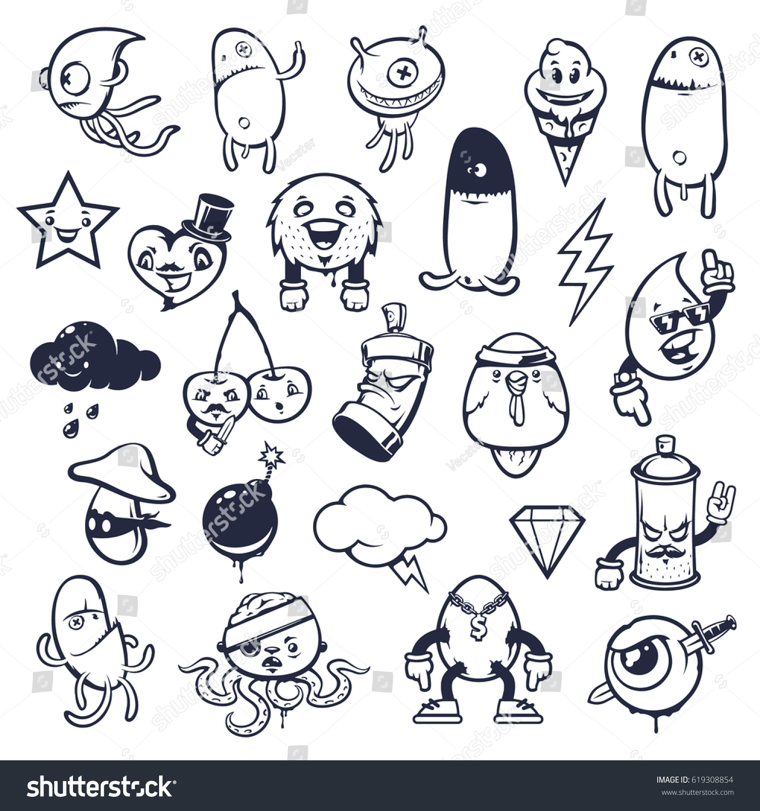 Detail Graffiti Simple Characters Nomer 2