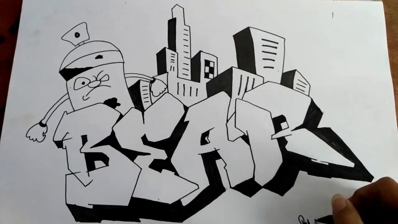 Detail Graffiti Simple Keren Nomer 9