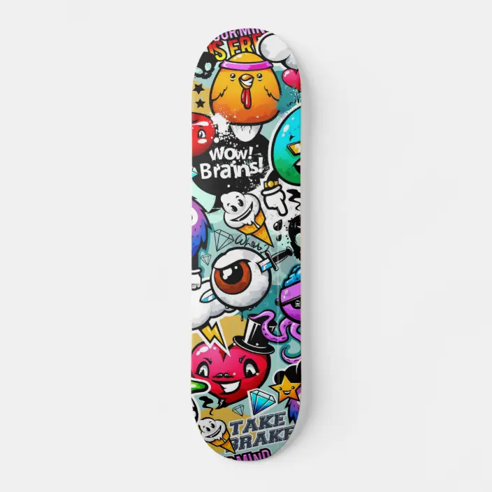 Detail Graffiti Skateboard Art Nomer 3