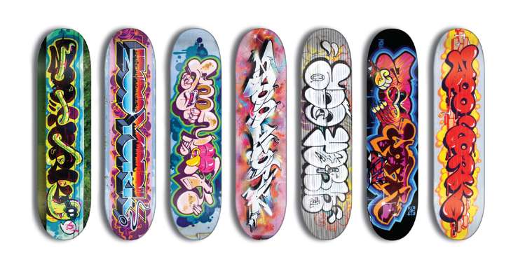Detail Graffiti Skateboard Art Nomer 25