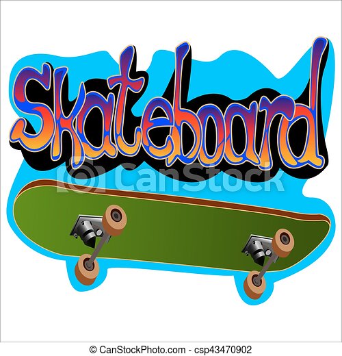 Graffiti Skateboard Illustration - KibrisPDR