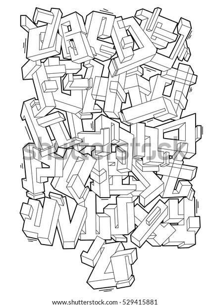 Detail Graffiti Sketch Alphabet Nomer 27